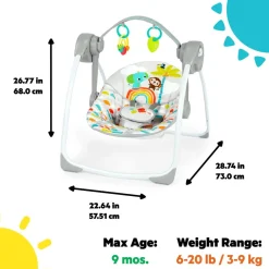 Bright Starts Playful Paradise Portable Swing