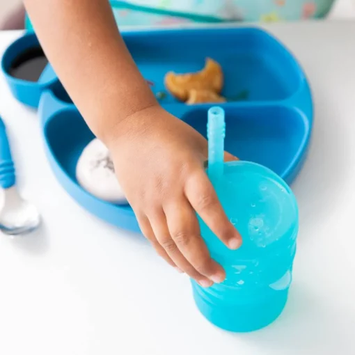 Bumkins Silicone Straw Cup with Lid