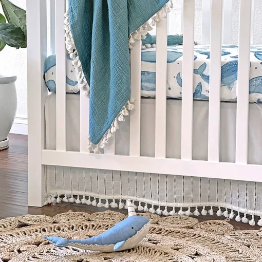 Crane Baby Cot Fitted Sheet - Caspian Collection - 132 x 71cm
