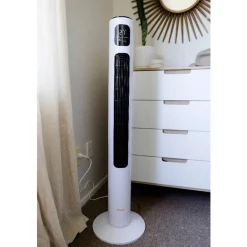 Crane Tower Fan and Air Circulator (116 cm) - White