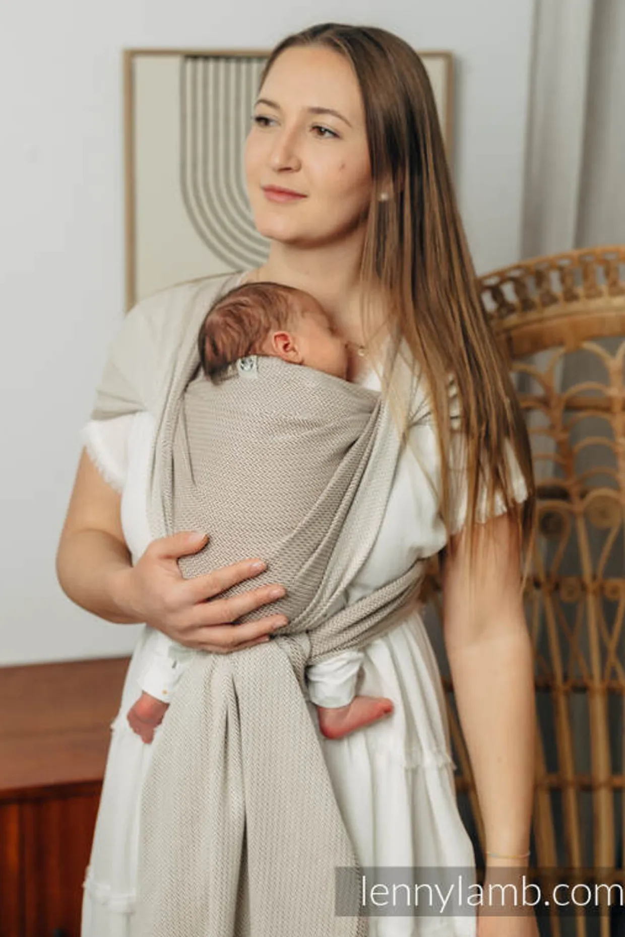 Lenny Lamb Herringbone Weave Woven Wrap - Premature Baby Size