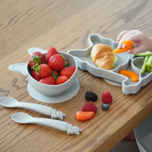 Melii Silicone 5 Piece Feeding Gift Set - Bulldog