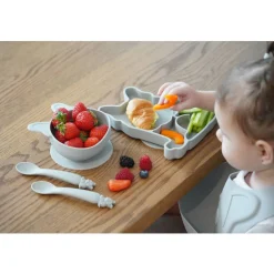 Melii Silicone 5 Piece Feeding Gift Set - Bulldog