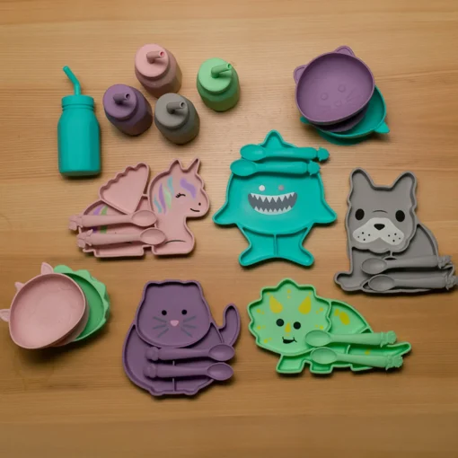 Melii Silicone 5 Piece Feeding Gift Set - Bulldog