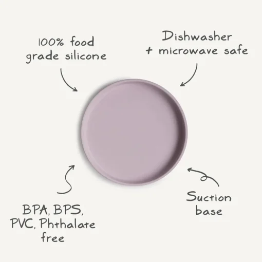 Mushie Classic Silicone Suction Plate