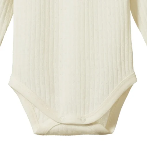 Nature Baby Merino Pointelle Long Sleeve Bodysuit