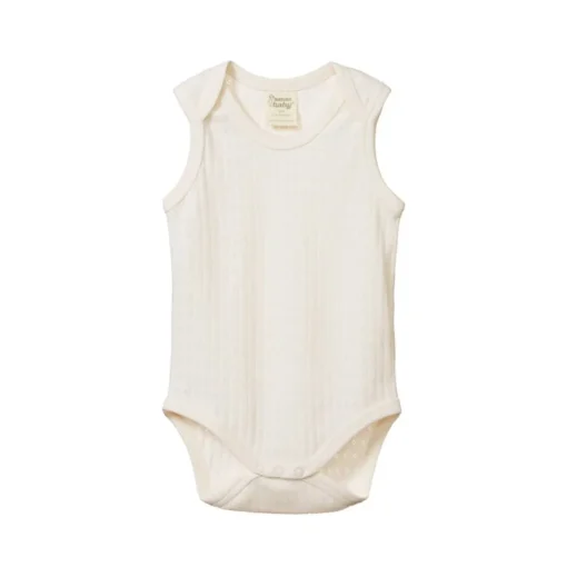 Nature Baby Pointelle Singlet Bodysuit