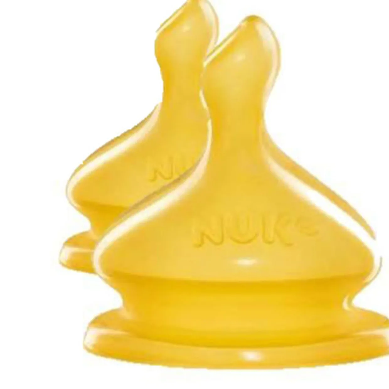 NUK Wide Neck Latex Teat - Large Hole - 2pk