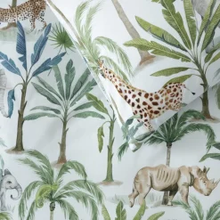 Squiggles Cotton Duvet Cover Set - Jungle Oasis