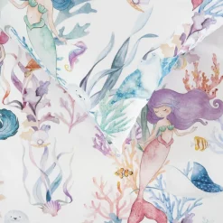 Squiggles Cotton Duvet Cover Set - Mermaid Lagoon