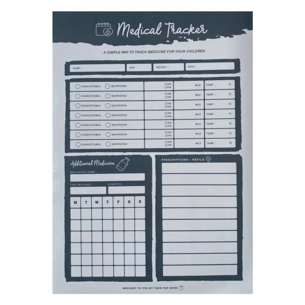Tags For Good Medical Tracker Fridge Magnet