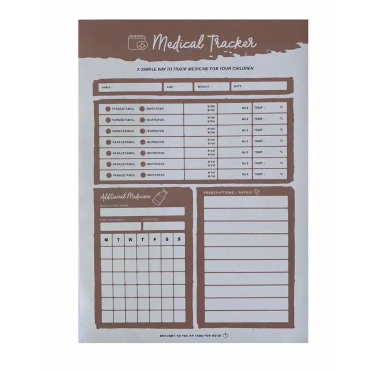 Tags For Good Medical Tracker Fridge Magnet