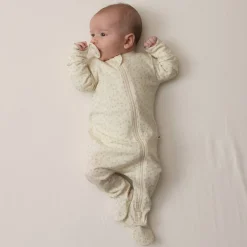 The Sleep Store Jersey NZ Merino Print Footed Zipsuit - Clearance