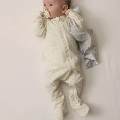 The Sleep Store Jersey NZ Merino Print Footed Zipsuit - Clearance