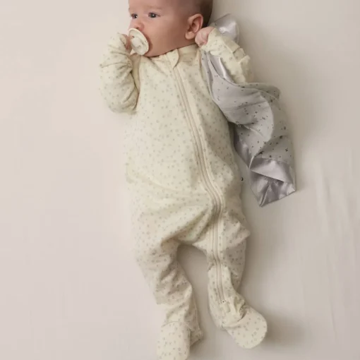 The Sleep Store Jersey NZ Merino Print Footed Zipsuit - Clearance