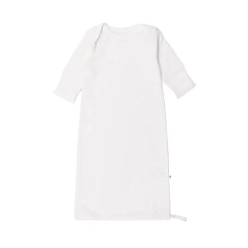 The Sleep Store Organic Cotton Pointelle Drawstring Baby Gown