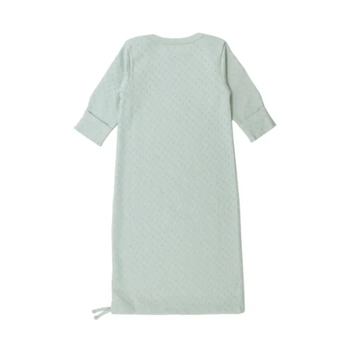 The Sleep Store Organic Cotton Pointelle Drawstring Baby Gown