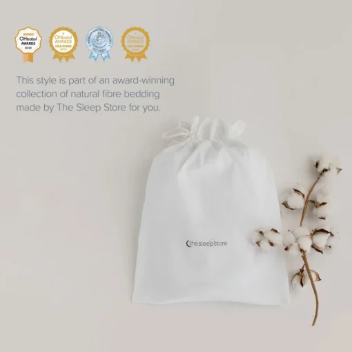 The Sleep Store Organic Sateen Small Bassinet Fitted Sheet 76 x 40cm