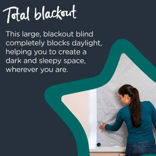 Tommee Tippee Sleeptight Portable Blackout Blind - Starry Grey