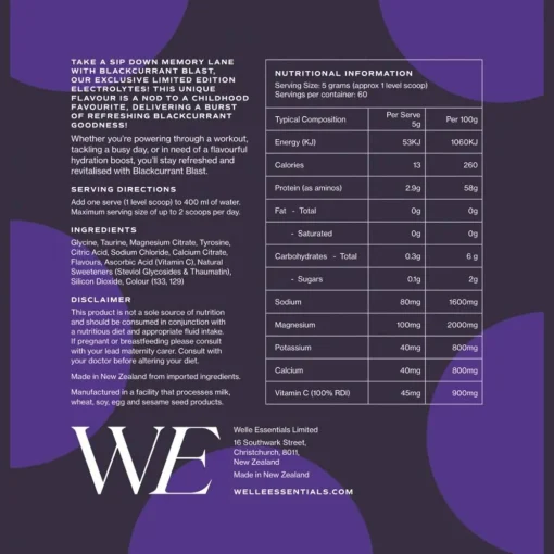Welle Essentials Electrolytes - Blackcurrant Blast